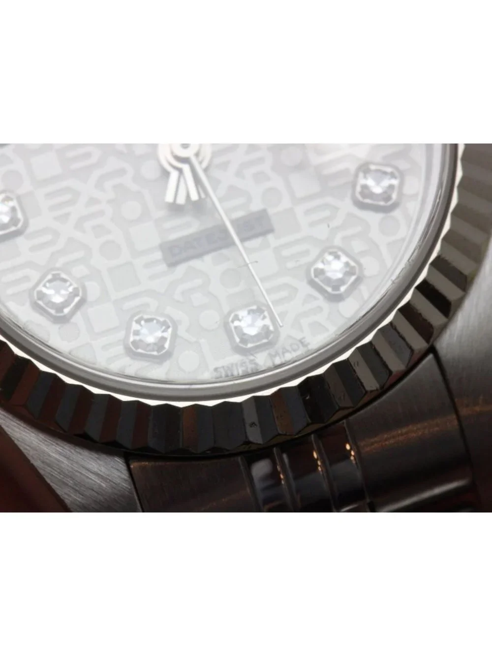 Rolex Datejust 26 Watch Stainless Steel 18k White Gold Diamond Silver Jubilee